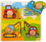 Bigjigs Toys Introduceți mașini de construcție puzzle (DDBJ518)