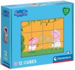 SPARKYS Clementoni - Play For Future Blocuri de imagine Peppa Pig, 12 blocuri (SK33C45009)
