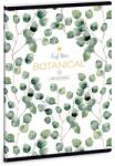 Ars Una Botanic Leaf A5 extra kapcsos kockás füzet (53140241) - officedepot