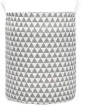 Springos Szennyeskosár, szürke háromszög mintás, 80L-es textil játéktároló (HA0125)