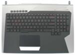 ASUS ROG G752VL G752VM G752VS G752VSK G752VT G752VY GL752VM series 90NB0D71-R30US0 szürke amerikai angol (US) kiosztású billentyűzettel palmrest/topcase felső burkolat (CAS080209PRUS)