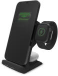 STM ChargeTree Go 3in1 MagSafe iPhone + Apple Watch + AirPods Qi összecsukható vezeték nélküli töltő állvány - fekete