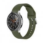 BSTRAP Silicone szíj Samsung Galaxy Watch 4 / 5 / 5 Pro / 6, olive green (SSG017C09)