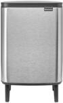 Brabantia Bo Waste Bin Hi hulladékgyűjtő felnyitható, Soft-Close fedéllel, magasított, lábakon álló, műanyag tartály, 12L - C méret, r. m. acél, selyem ujjlenyomatmentes - 227264 (227264)