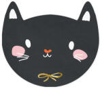 PartyDeco Szalvéta, fekete cica fej, 15 x 13 cm