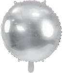 Partydeco Egyszínű kerek lufi 18" 45 cm Ezüst (LUFI836389)
