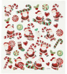 CCHOBBY Karácsonyi matrica, télapó cukorkával, 15x17cm (CRC-298941) - officetrade