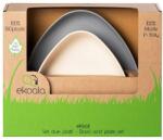 eKoala eKkolí -100% növényi alapanyagokból készült BIOplasztik tányérszett (2 db-os) szürke-fehér