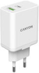 CANYON Incarcator retea Canyon CNE-CHA20W03, USB Type-A, USB Type-C, Alb (CNE-CHA20W03)