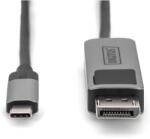 ASSMANN USB 3.0 Type C DisplayPort 1.4 Átalakító Fekete 2m DB-300334-020-S (DB-300334-020-S)
