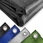 Jago Prelata 650 g/m2, ochiuri de aluminiu, negru, 4 x 3 m (WP00763)
