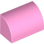 LEGO® 37352c104 - LEGO világos pink kocka 1 x 2 x 1 méretű sima, íves tetővel (37352c104)