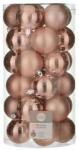 Christmas Gifts Karácsonyfa függődísz gömbök, törhetetlen, 30 db, 6 cm, rózsaszín (XEH25220240)