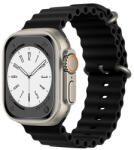 Techsuit - Óraszíj (W038) - Apple Watch 1/2/3/4/5/6/7/8/SE/SE 2 (38/40/41mm) - Fekete (KF2310810)
