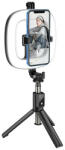 hoco. - Showfull Selfie Stick (LV03 Plus) - LED gyűrű, BT távirányító, 4, 7 - 6, 5" telefonokhoz és GoPro 1/4 csavarral - fekete (KF2314364)