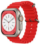 Techsuit - Óraszíj (W038) - Apple Watch 1/2/3/4/5/6/7/8/SE/SE 2/Ultra (42/44/45/49mm) - Piros (KF2310811)