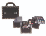 Treffina Set paleta machiaj tip geanta cosmetice Treffina, 24 x 15, 5 x 18, 5 cm, trusa produse cosmetice, negru (81.241.GO)