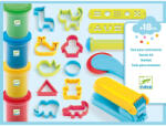 DJECO 9755 Gyurmázó készlet - Introduction to dough 4 tubs and 21 tools (9755)
