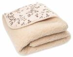 Vlnka Pătură dublu-strat din lână Merino cu căptușeală bej mărimi așternuturi 135x200 (8-00023-135) Patura