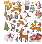 DP CRAFT Karácsonyi matrica, téli állatok ajándékokkal, 15x17cm (DPC-DPNK-100) - officetrade