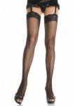 Leg Avenue Fishnet Thigh Hi W/3" Stretch Lace Top O/s Blk