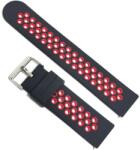  Curea de ceas Neagra cu Rosu din Silicon 22mm WZ5360 (WZ5360)
