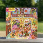 eeBoo - Puzzle Seara cinei în familie - 1 000 piese Puzzle