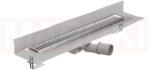 ACO Rigola de dus din inox ACO ShowerDrain M+ cu flansa perete, gratar Piano, lungime 700mm, h=92mm