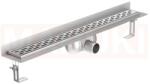 ACO Rigola de dus din inox ACO ShowerDrain C cu flansa perete, gratar Slot, lungime 1185mm, h=92mm