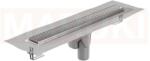 ACO Rigola de dus din inox ACO ShowerDrain M+ cu flansa orizontala, gratar Quadrato, lungime 800mm, h=140mm
