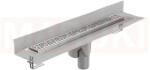 ACO Rigola de dus din inox ACO ShowerDrain M+ cu flansa perete, gratar Mix, lungime 1000mm, h=140mm