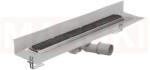 ACO Rigola de dus din inox ACO ShowerDrain M+ cu flansa perete, gratar Tile, lungime 700mm, h=92mm