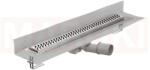 ACO Rigola de dus din inox ACO ShowerDrain M+ cu flansa perete, gratar Flag, lungime 900mm, h=92mm
