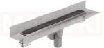 ACO Rigola de dus din inox ACO ShowerDrain M+ cu flansa perete, gratar Tile, lungime 700mm, h=140mm