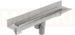 ACO Rigola de dus din inox ACO ShowerDrain M+ cu flansa perete, gratar Quadrato, lungime 1200mm, h=140mm