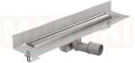 ACO Rigola de dus din inox ACO ShowerDrain M+ cu flansa perete, gratar Stripe, lungime 1000mm, h=112mm