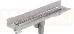 ACO Rigola de dus din inox ACO ShowerDrain M+ cu flansa perete, gratar Piano, lungime 1000mm, h=140mm