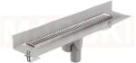 ACO Rigola de dus din inox ACO ShowerDrain M+ cu flansa perete, gratar Piano, lungime 800mm, h=140mm