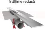ACO Rigola de dus modulara ACO ShowerDrain S+ cu inaltime redusa, flansa textila, gratar Stripes din inox, lungime 800mm