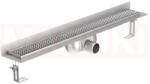 ACO Rigola de dus din inox ACO ShowerDrain C cu flansa perete, gratar Square, lungime 1085mm, h=92mm