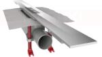 ACO Rigola de dus modulara ACO ShowerDrain S+ cu inaltime standard, flansa textila, gratar Stripes din inox, lungime 900mm