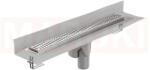 ACO Rigola de dus din inox ACO ShowerDrain M+ cu flansa perete, gratar Wave, lungime 900mm, h=140mm
