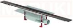 ACO Rigola de dus modulara ACO ShowerDrain S+ cu inaltime standard, flansa textila, gratar Plate din inox, finisaj negru, lungime 800mm