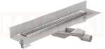 ACO Rigola de dus din inox ACO ShowerDrain M+ cu flansa perete, gratar Piano, lungime 800mm, h=69mm