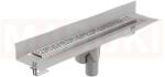 ACO Rigola de dus din inox ACO ShowerDrain M+ cu flansa perete, gratar Mix, lungime 1200mm, h=140mm