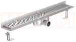 ACO Rigola de dus din inox ACO ShowerDrain C cu flansa perete, gratar Wave, lungime 985mm, h=92mm