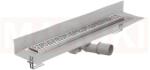 ACO Rigola de dus din inox ACO ShowerDrain M+ cu flansa perete, gratar Mix, lungime 1200mm, h=92mm