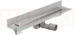 ACO Rigola de dus din inox ACO ShowerDrain M+ cu flansa perete, gratar Wave, lungime 900mm, h=112mm