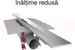 ACO Rigola de dus modulara ACO ShowerDrain S+ cu inaltime redusa, flansa textila, gratar Plate din inox, lungime 1000mm