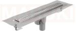 ACO Rigola de dus din inox ACO ShowerDrain M+ cu flansa orizontala, gratar Wave, lungime 900mm, h=140mm